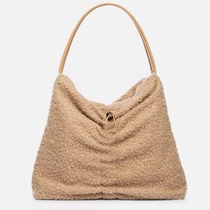 Staud Faux Shearling Shoulder Bag